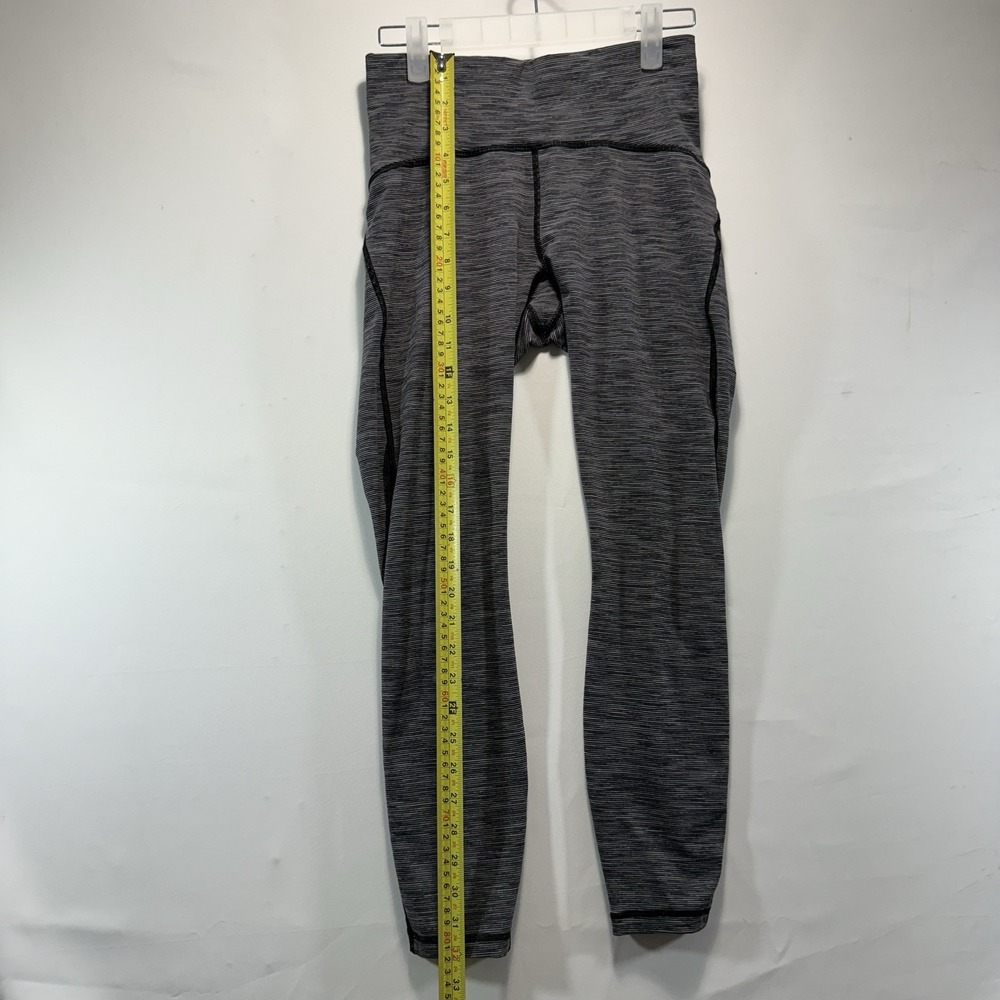 Lululemon Train Times 7/8 Pant Size 6 WAFS Gray Black Slate Mesh Panels Leggings - Picture 5 of 9